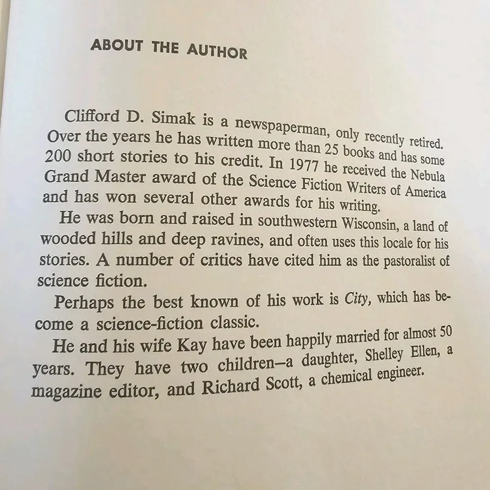 Mastodonia Book Clifford D. Simak 1978 Hardcover Fiction Dust Jacket Vintage